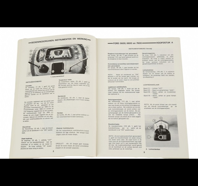 Dutch intstruction book Ford  5600 6600 7600. Histoparts