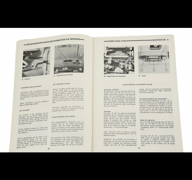 Dutch intstruction book Ford  6700 7700 Histoparts
