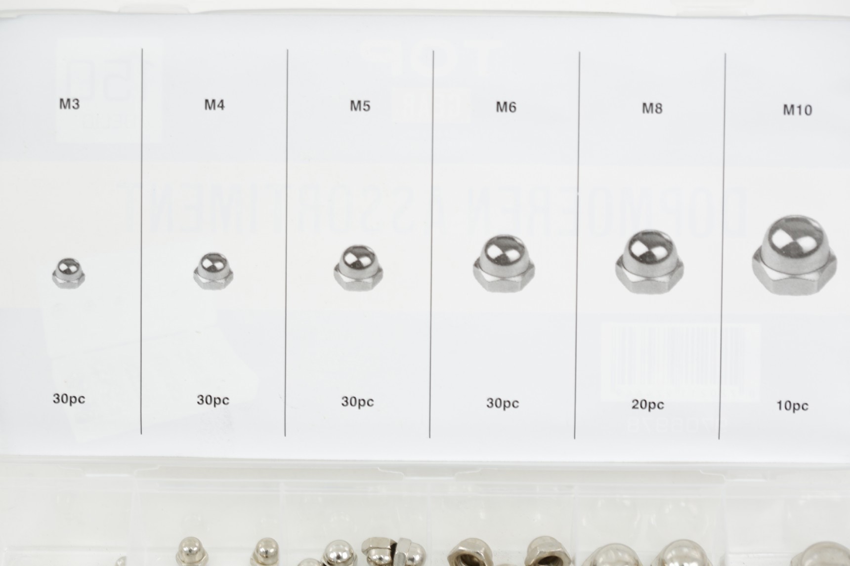 Dopmoeren assortiment box, 150 delig Histoparts