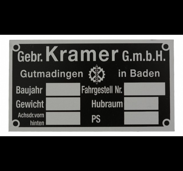 Kramer typeplaatje