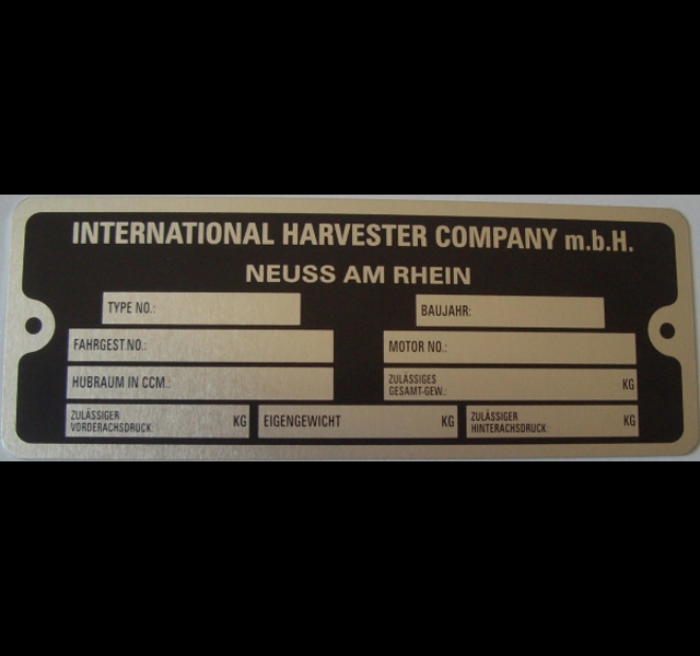 Typeplaatje International 