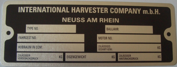 Typeplaatje International 