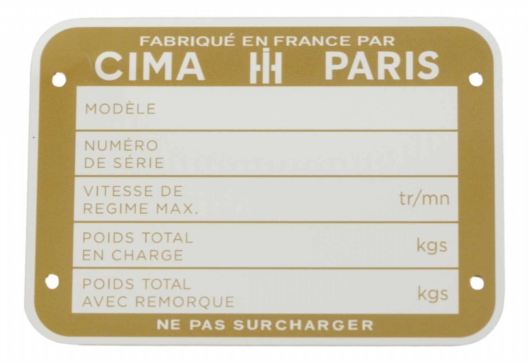 Typeplaatje Franse Farmall