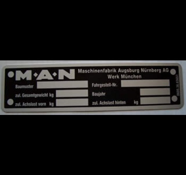 MAN serienummer plaatje 