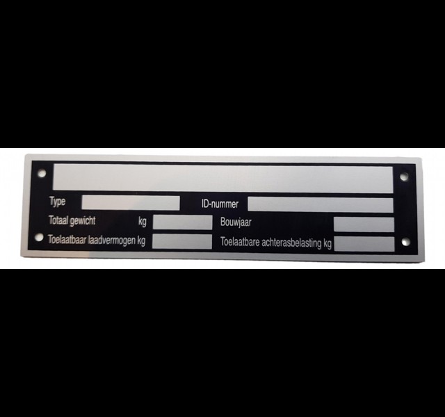 Universal tractor serial number plate (1)