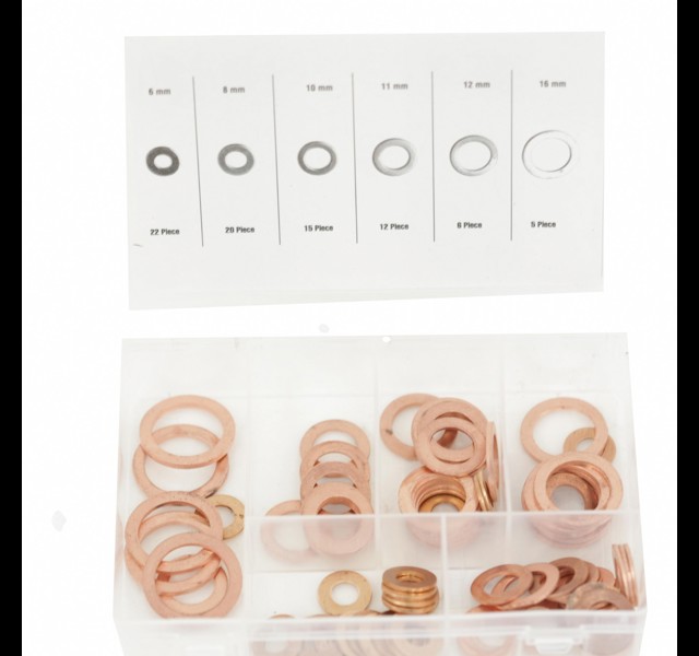Koper ringen assortiment 80 stuks