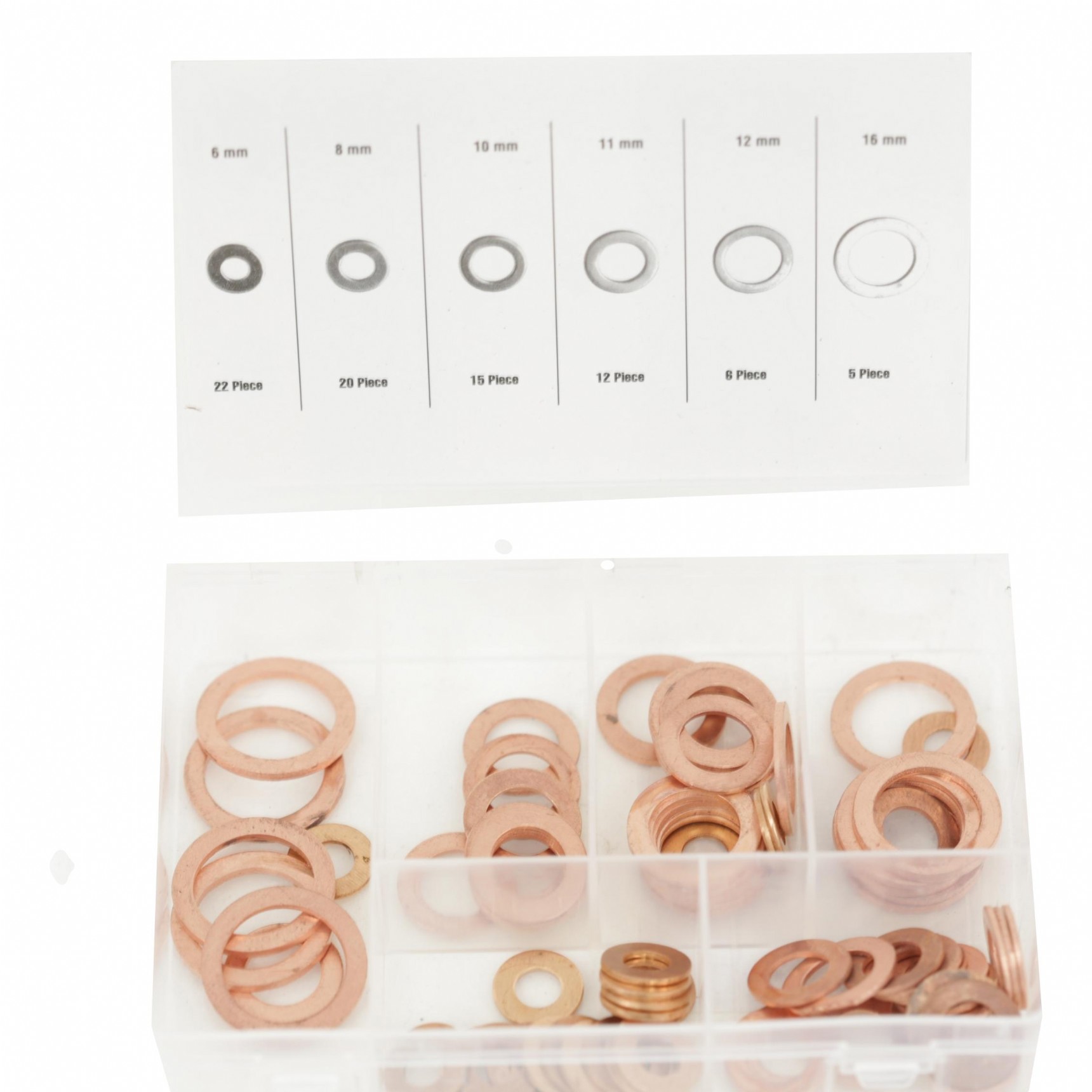 Koper ringen assortiment 80 stuks