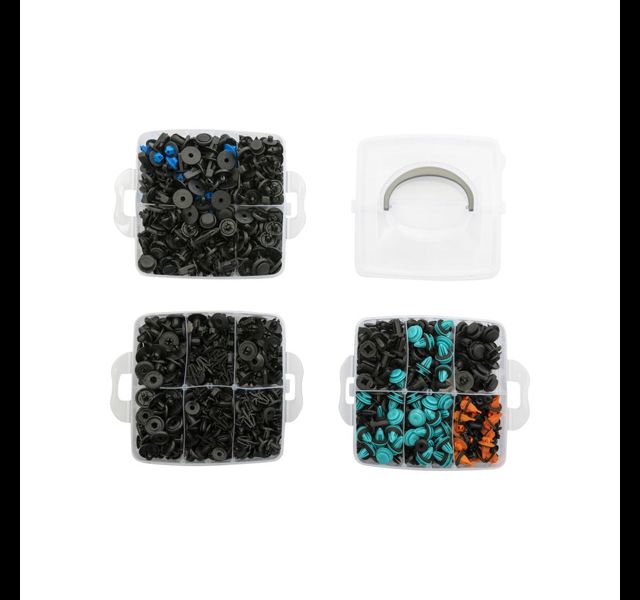 Interior mount and clip set. 635pc.