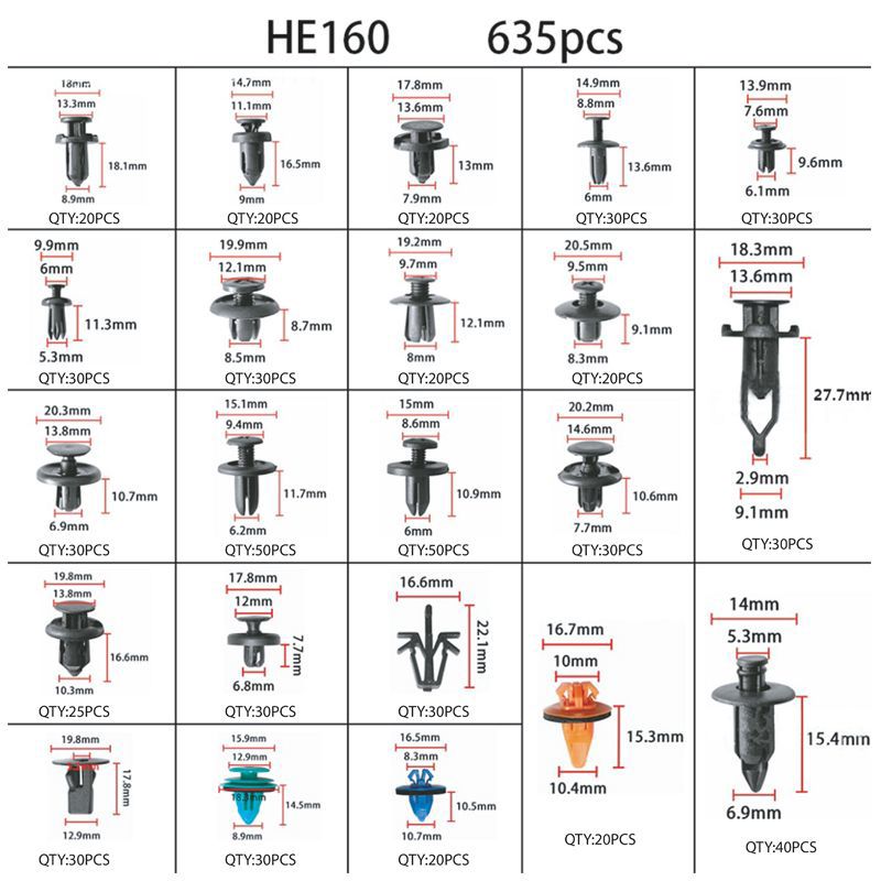 Easily order the Interior mount and clip set. 635pc.