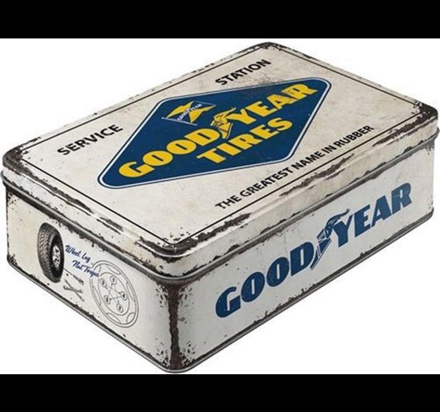 Tin Box Flat Goodyear Logo