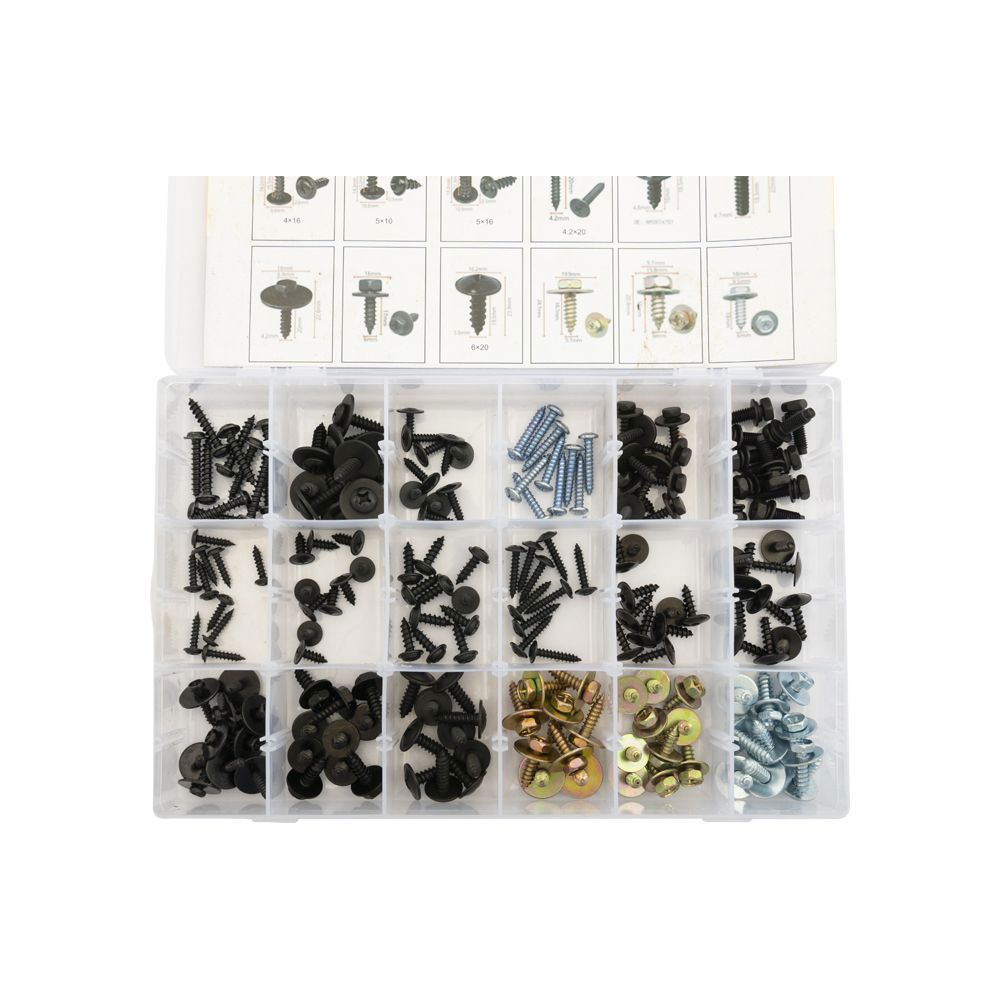 Zelftapper Assortiment box. 180 delig