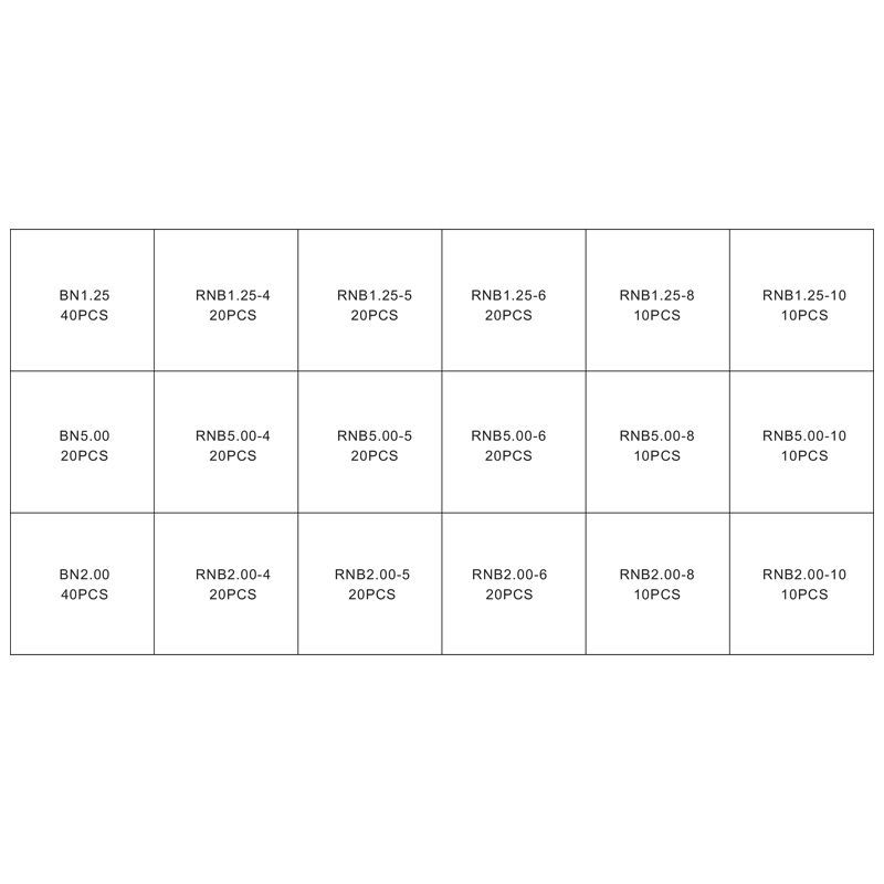 productfoto van Adereind huls en oog assortiment box 340 delig