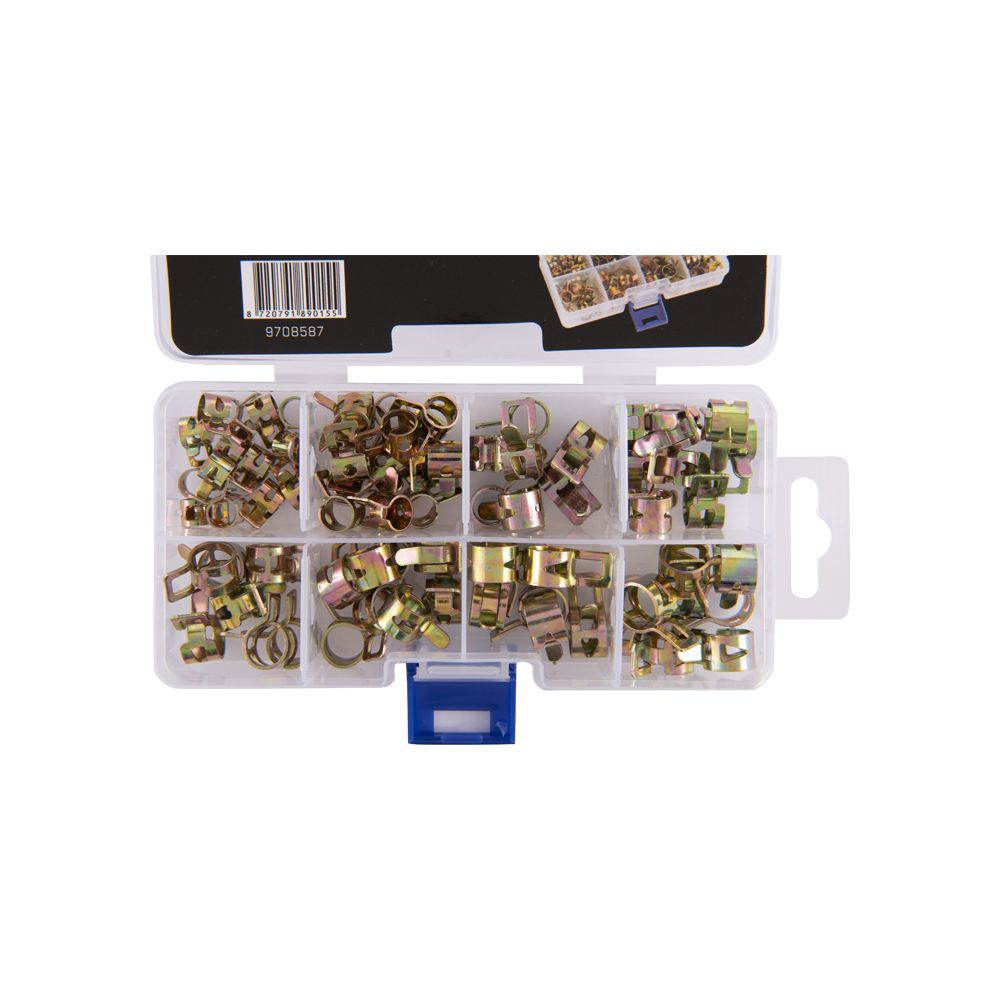 Spring clip. Fuel line clamp set. 75 pc.