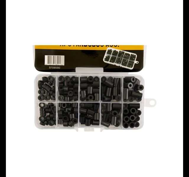 Afstandsbusjes assortiment box. 200 delig