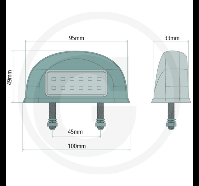 productfoto van LED kentekenverlichting
