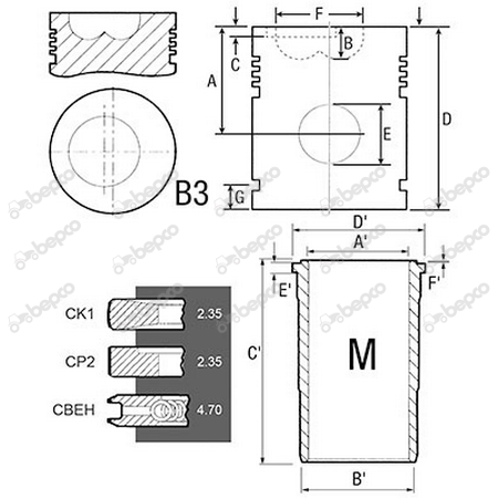 Piston Ring and Liner kit International Histoparts