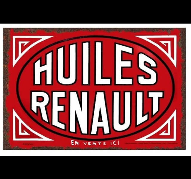 Renault Huile, Metal wall sign
