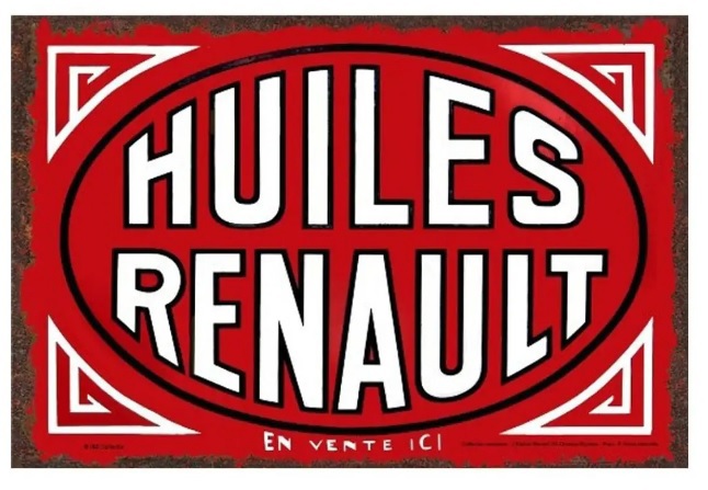 Renault Huile, Metal wall sign
