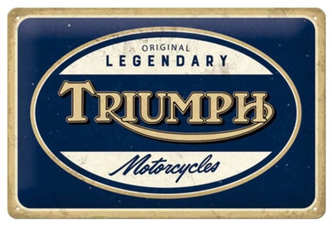 Triumph Motorcycles Metalen wandbord