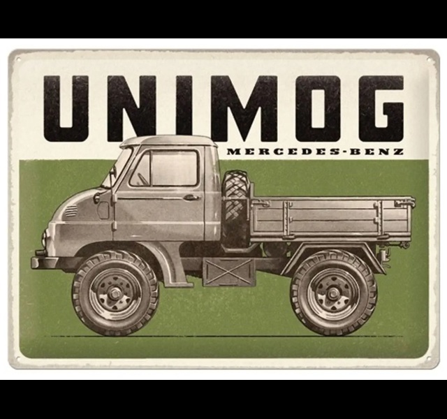 Unimog Metall wall sign