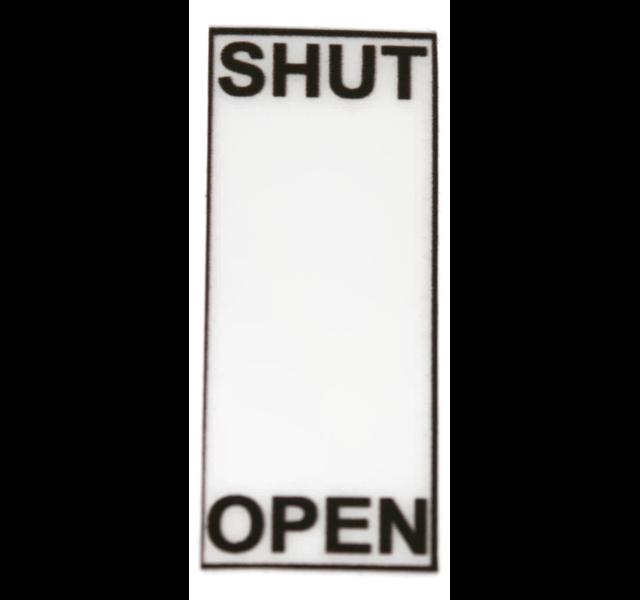 Open - Shut  Shutter decal