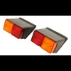 Set LED rear lights for flat top Ford fenders