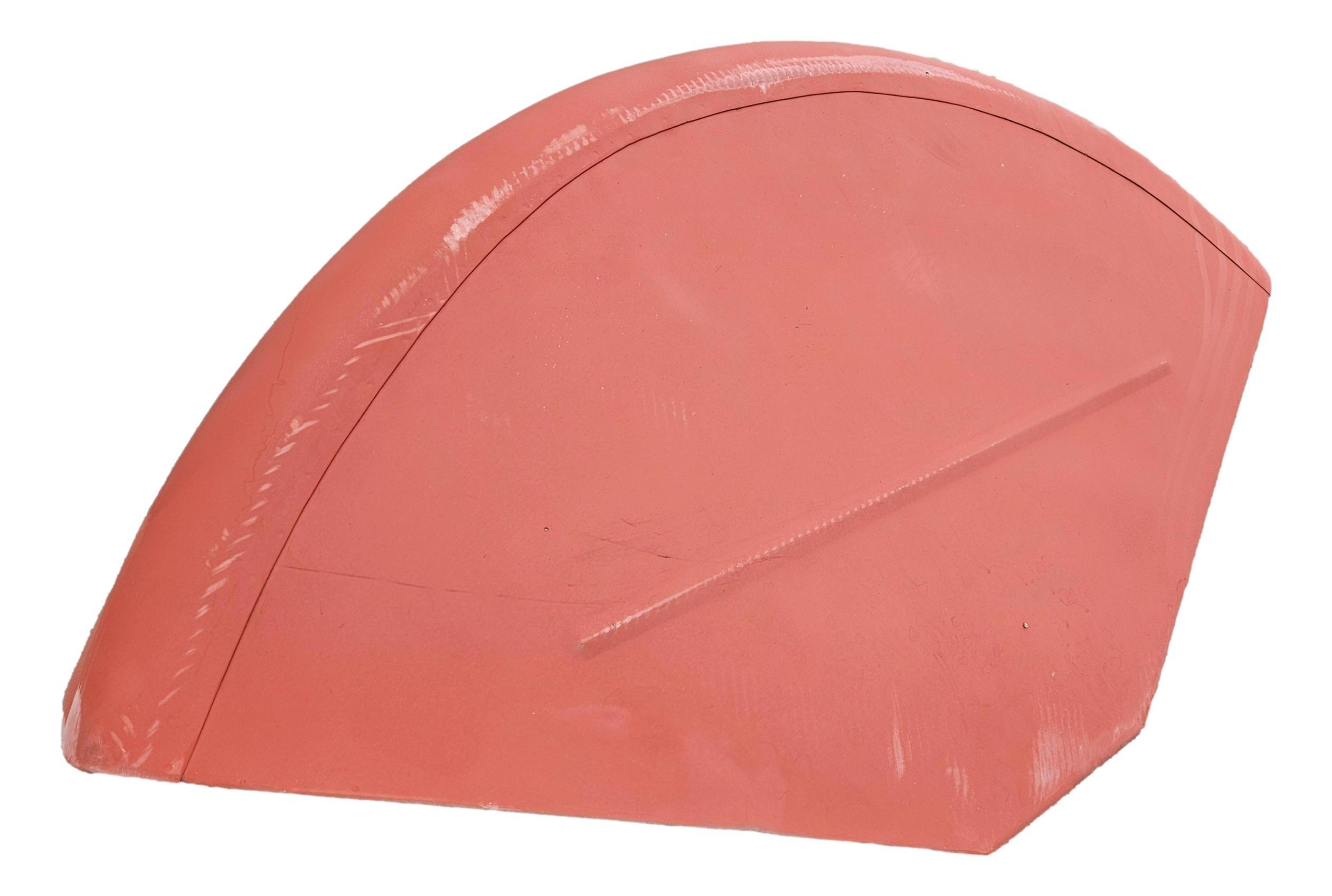 Fender set with halve round top section in detail