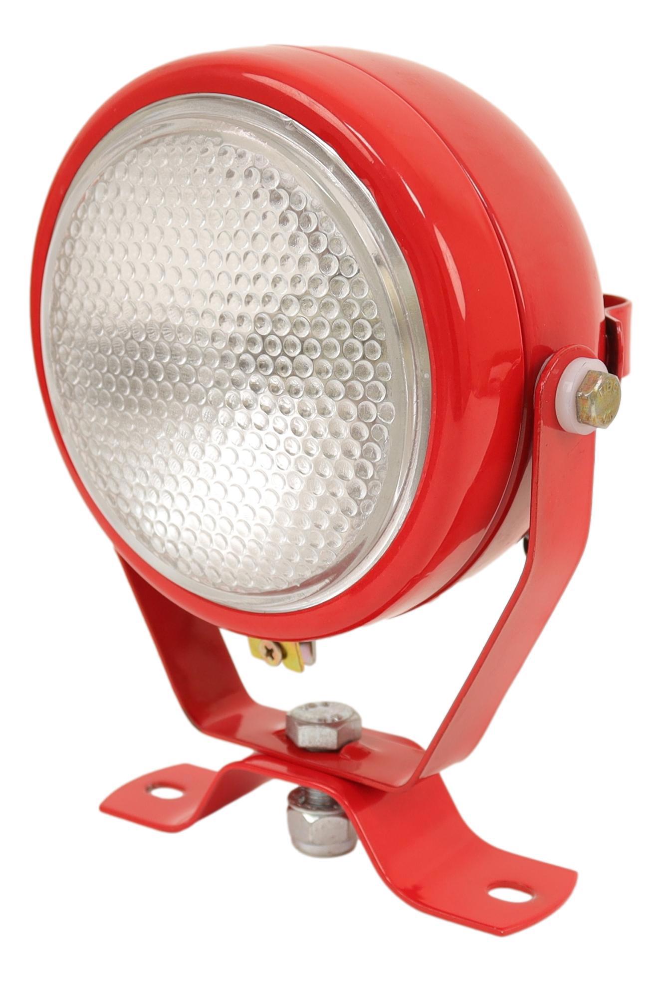 Plough lamp, Red, Frosted lens