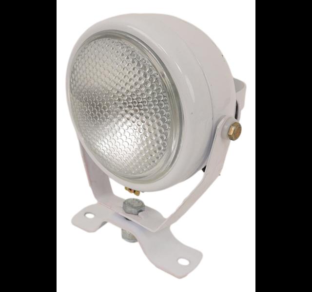 Ploeglamp met metalen behuizing, Wit