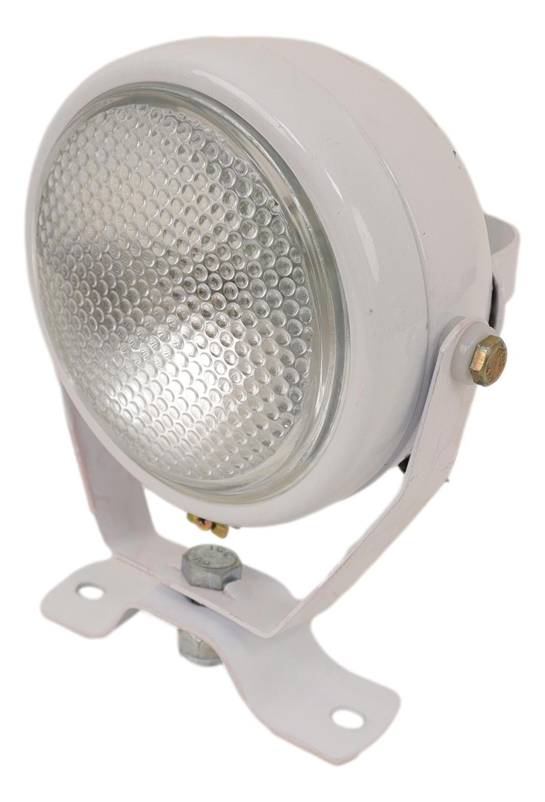 Ploeglamp met metalen behuizing, Wit