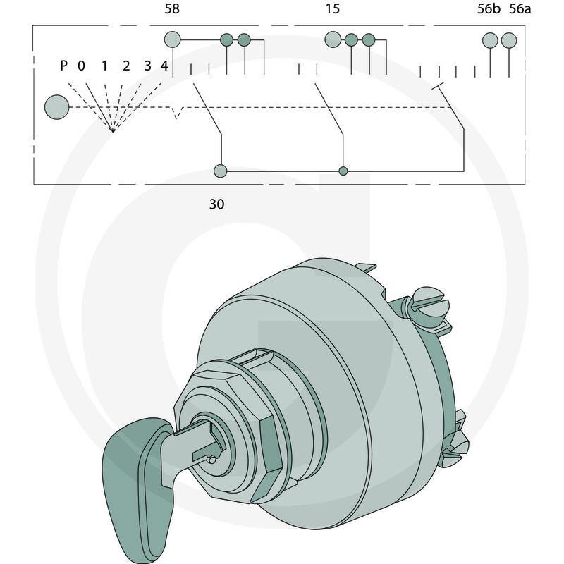 Bosch Ignition and Light Switch in detail