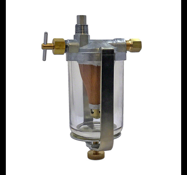 Large sediment bowl with tap