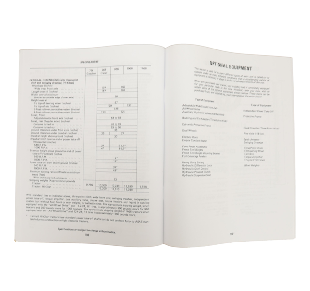 productfoto van Bedienings Instructie Boek. International 66 serie