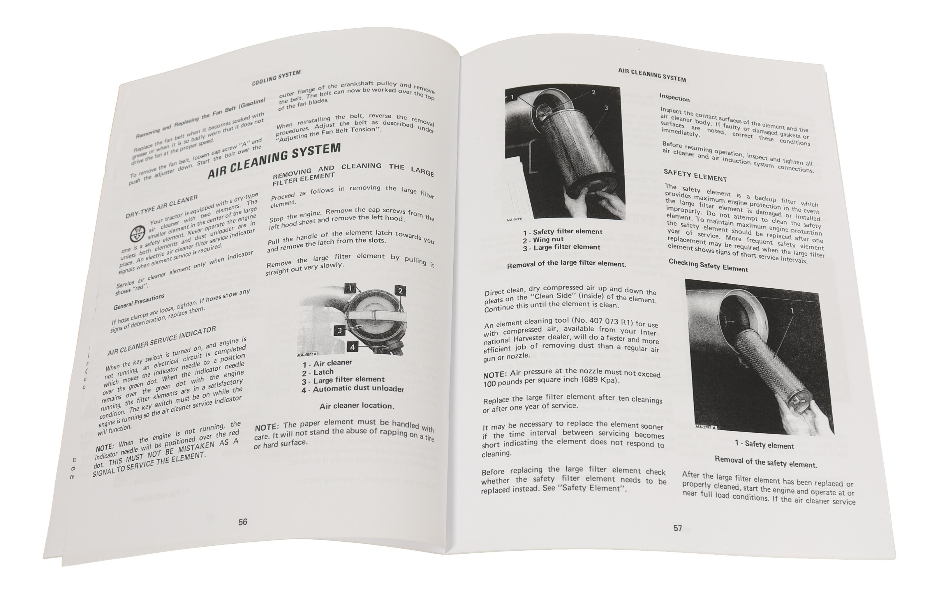 Operators manual, International 66 Serie Histoparts