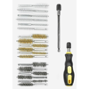20-piece brush set (nylon/steel/brass)