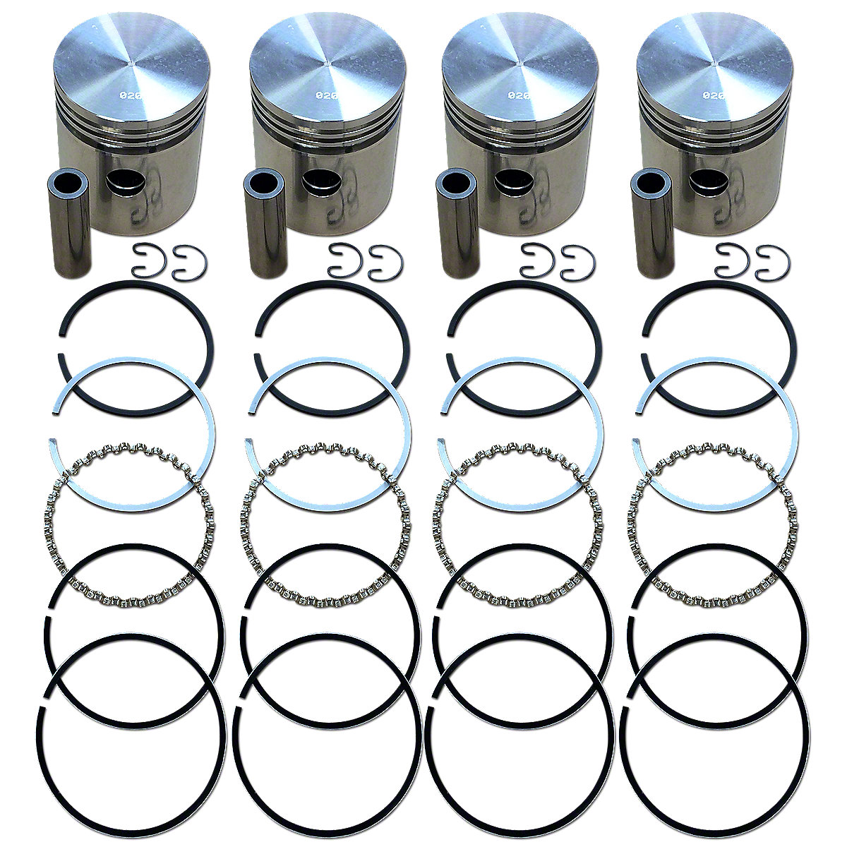 Piston and Ringkit. 0.030" Farmall Cub