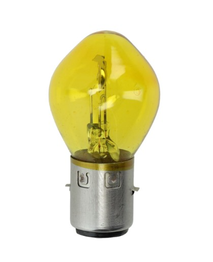 Gloeilamp 12V.  45/40W. Geel. Ba20d