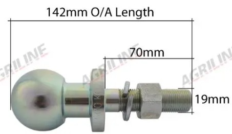 Ball Hitch, Trailer. 50 mm Histoparts