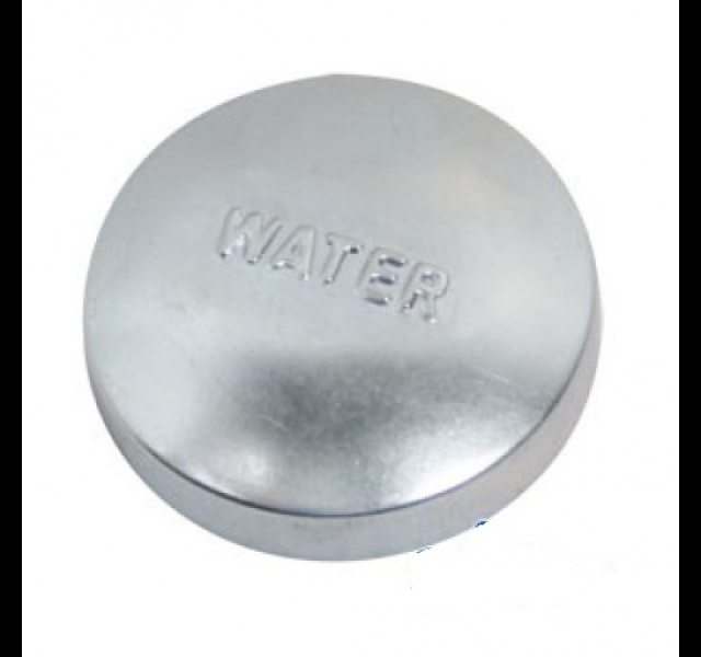 Radiateurdop met opschrift "Water"