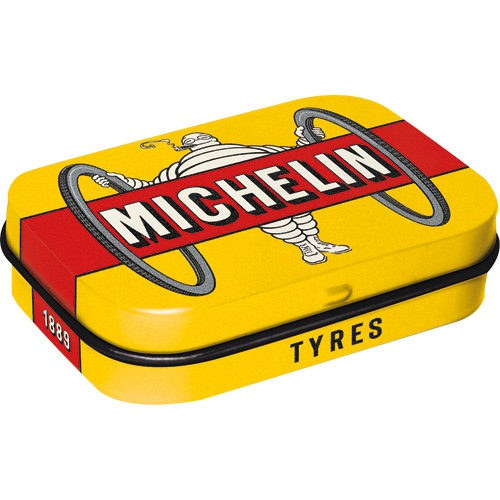 Blikken Doosje met Michelin Logo, Gevuld met Pepermuntjes