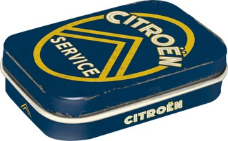 Tin box with Mints, Citroen Service logo