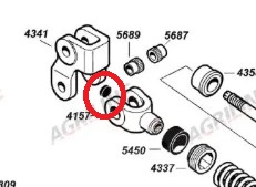 Top Link End Rubber Bung, Massey Ferguson Histoparts