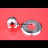 Chromen stuurdop met ring
