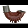 Exhaust elbow for vertical silencer