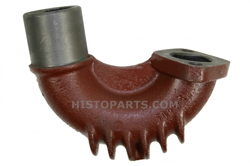Exhaust elbow for vertical silencer