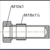 Adapter voor temperatuurmeter M18 - M10 Histoparts