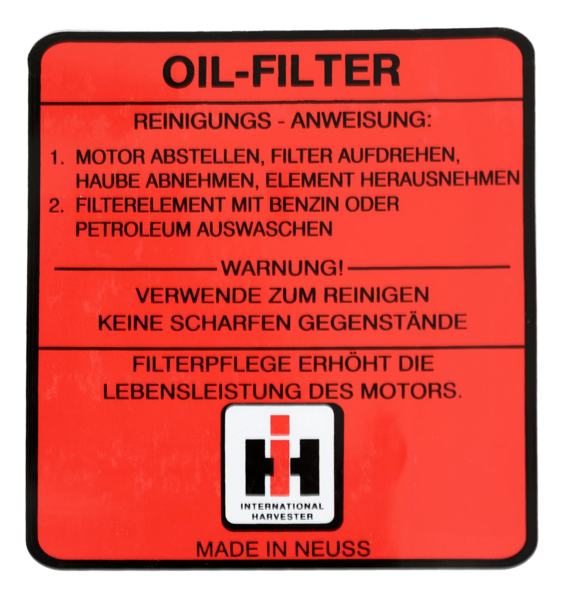 Oliefilter stikker D-serie