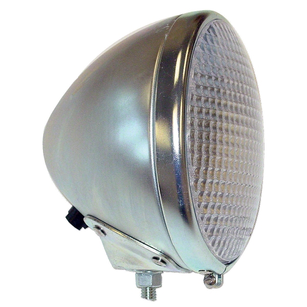 Koplamp. 150 mm bol glas diameter, met ondermontage