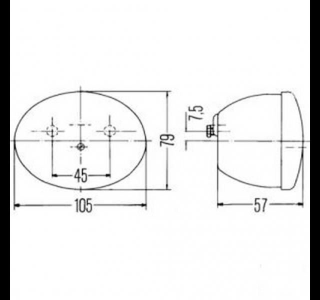 Hella rearlight with indicator Histoparts