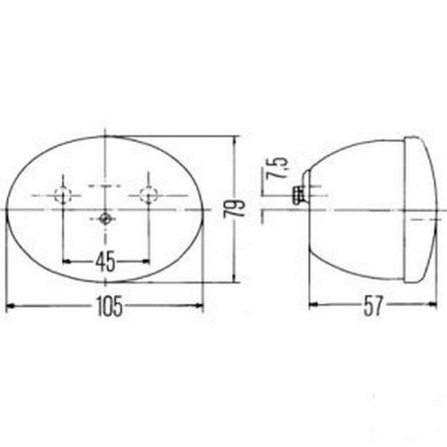 Hella Achterlamp met knipperlicht Histoparts